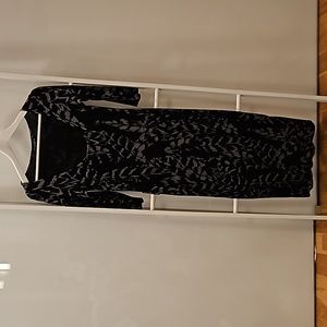 Long sleeved print jersey dress